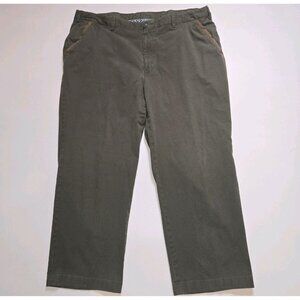 Charleston Khakis Pants Olive Green Mens 44 Leather Trim 31580 42 X 27 31580 5 P